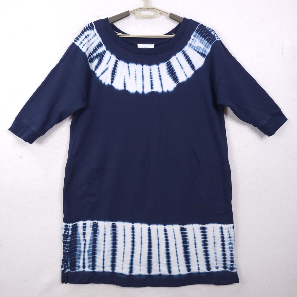 J Jill Sweatshirt Dress XL Tie Dye Organic Crown Cotton Casual Coastal Preppy